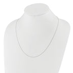 14K White Gold Adjustable  1mm D/C Cable Chain