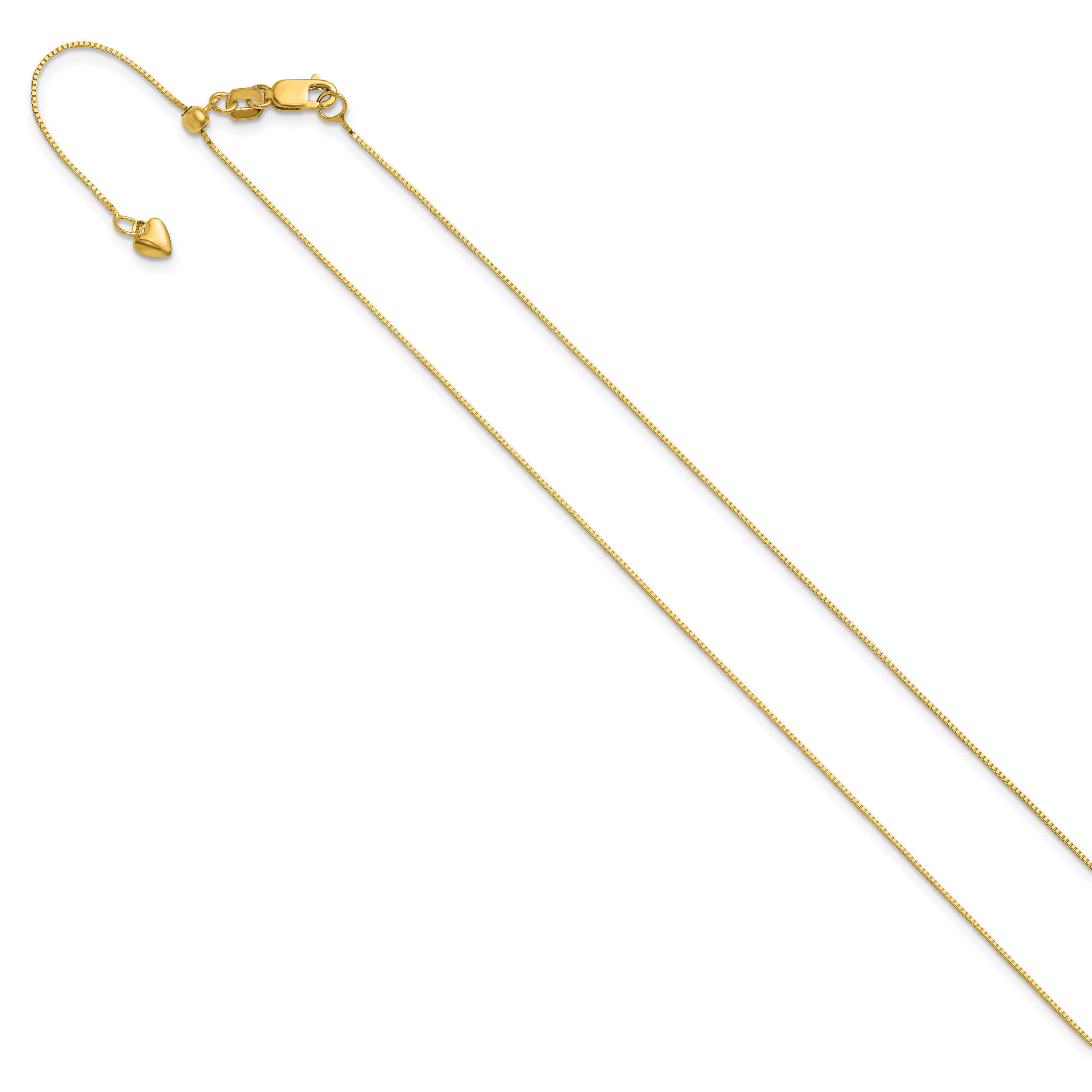 Adjustable Baby Box Chain in 14K Yellow Gold, 0.55mm Secondary image