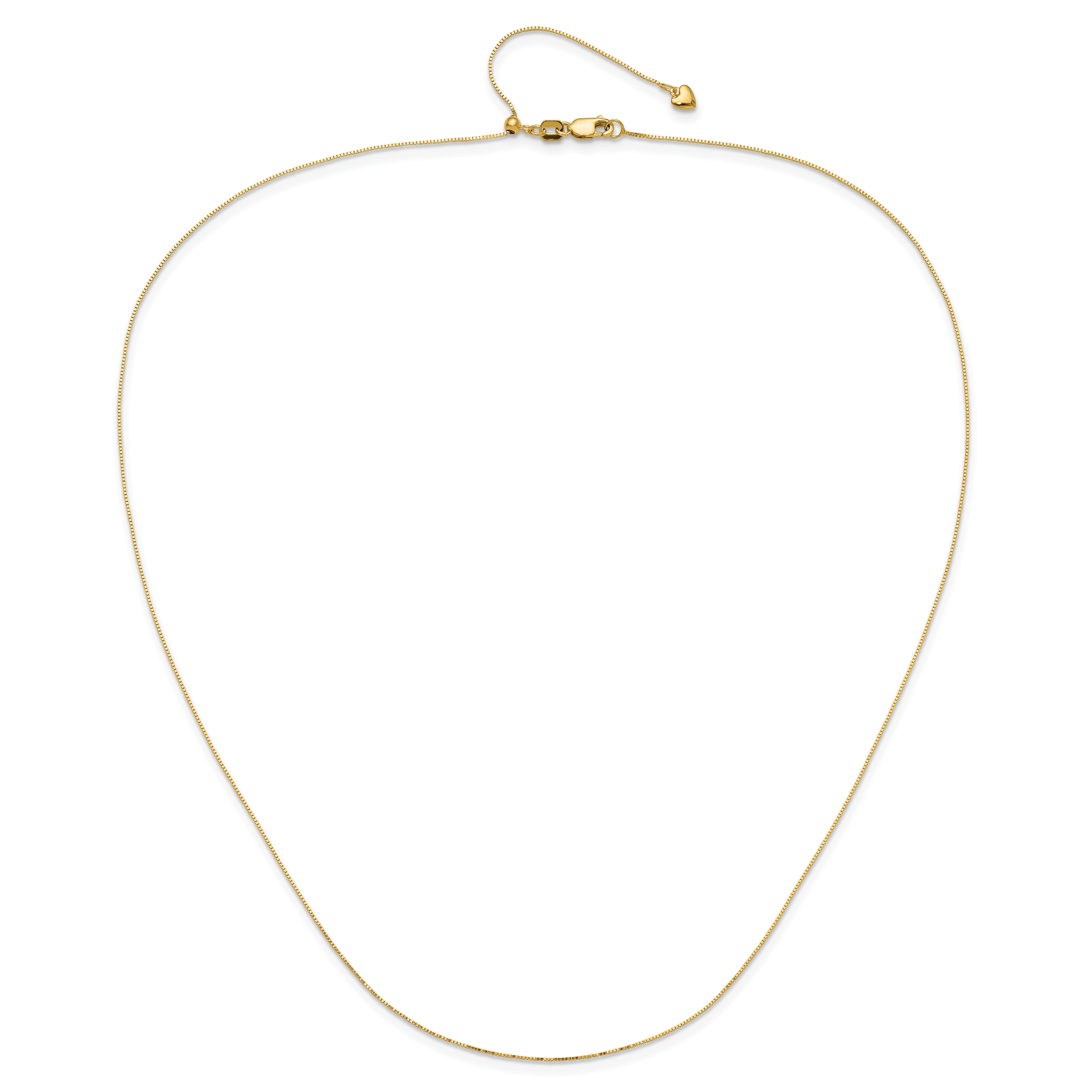 14K Adjustable .55mm Baby Box Chain