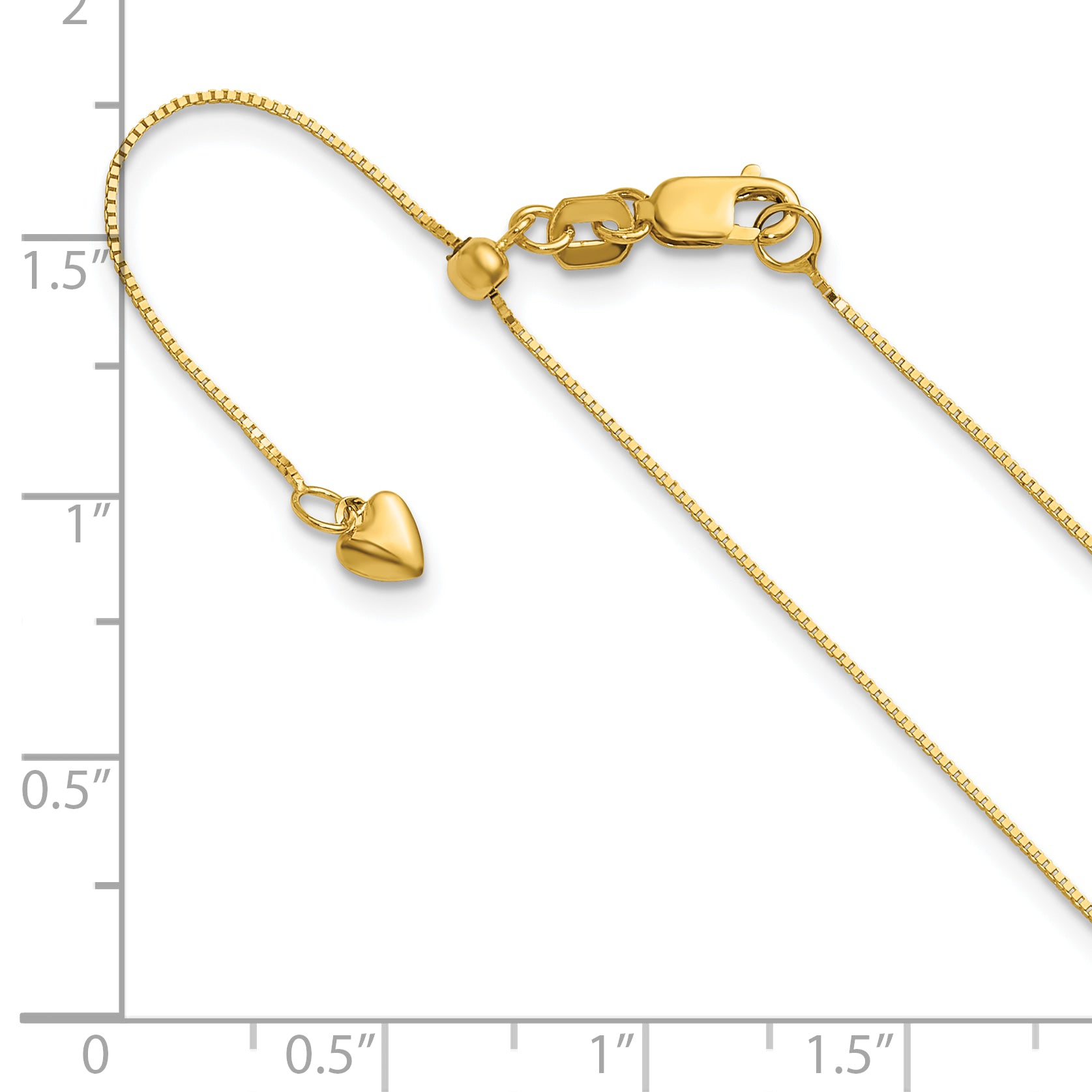 14K Adjustable .55mm Baby Box Chain
