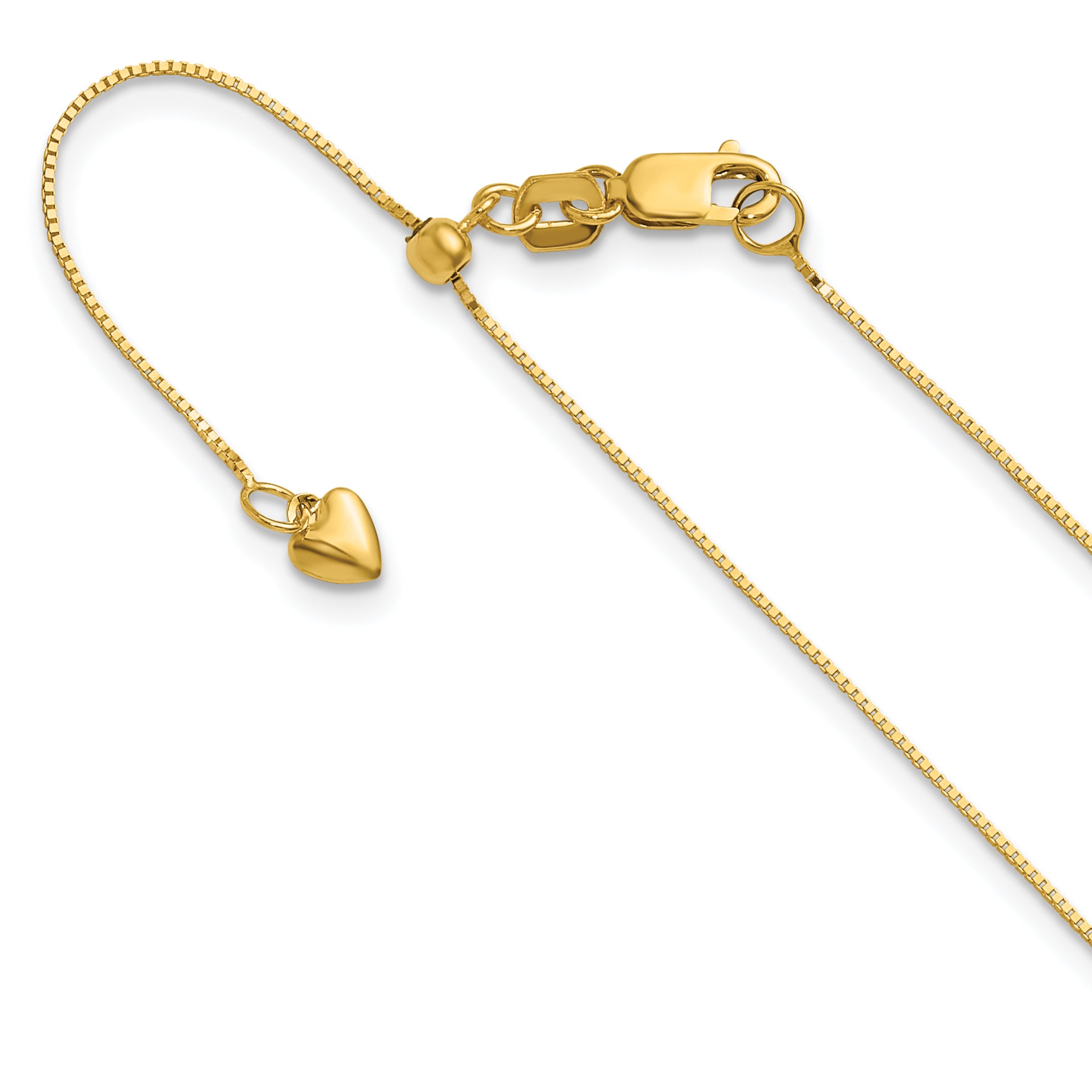 14K Adjustable .55mm Baby Box Chain Main image