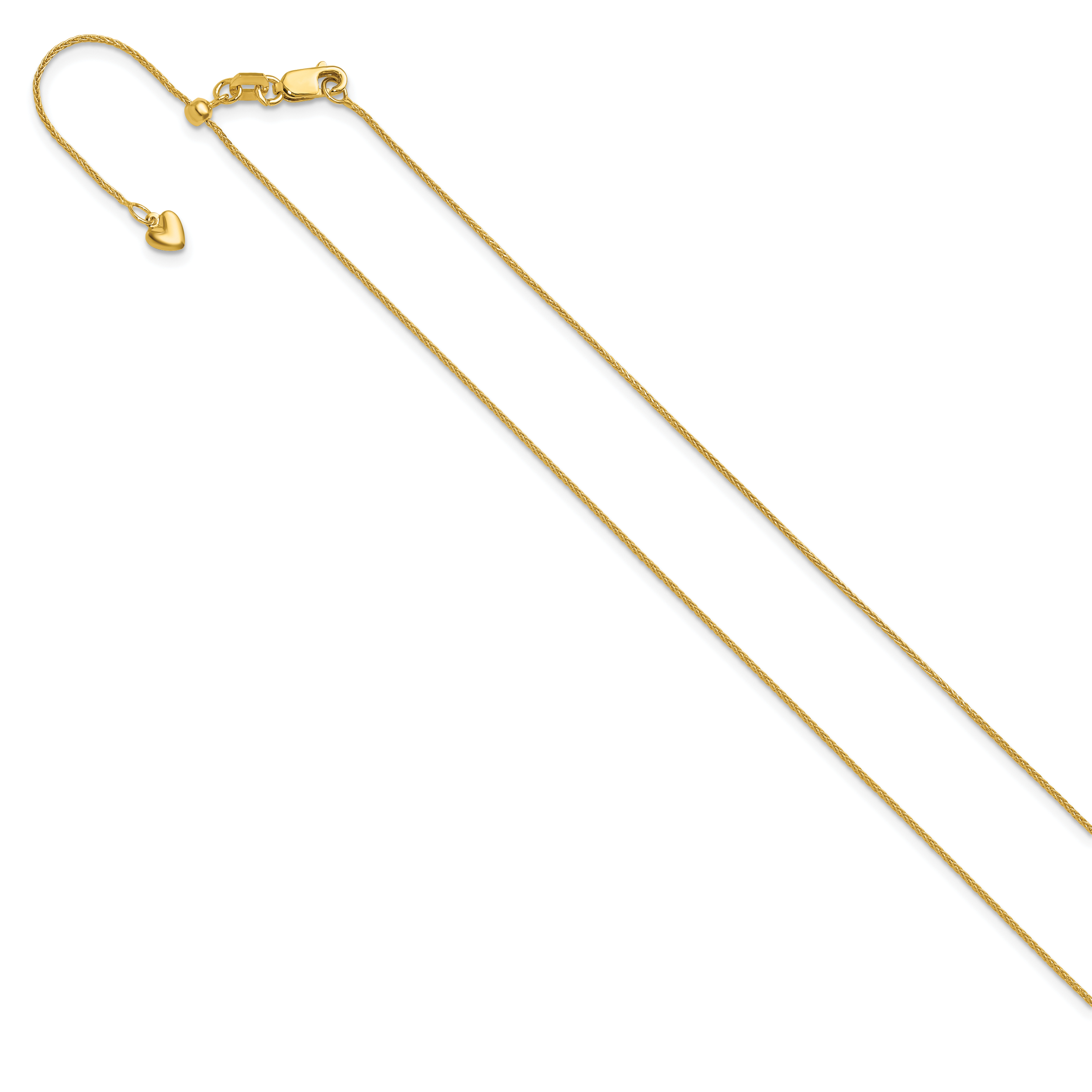 14K Adjustable .85mm Wheat Chain Secondary image