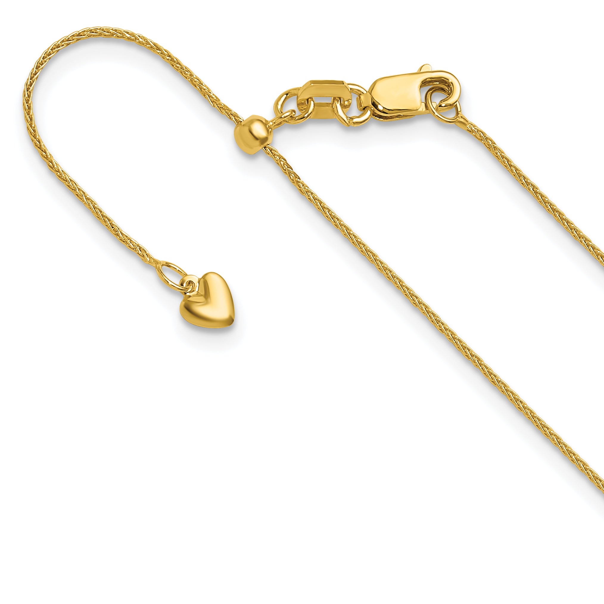 14K Adjustable .85mm Wheat Chain Main image