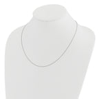 14K White Gold Adjustable .85mm Wheat Chain