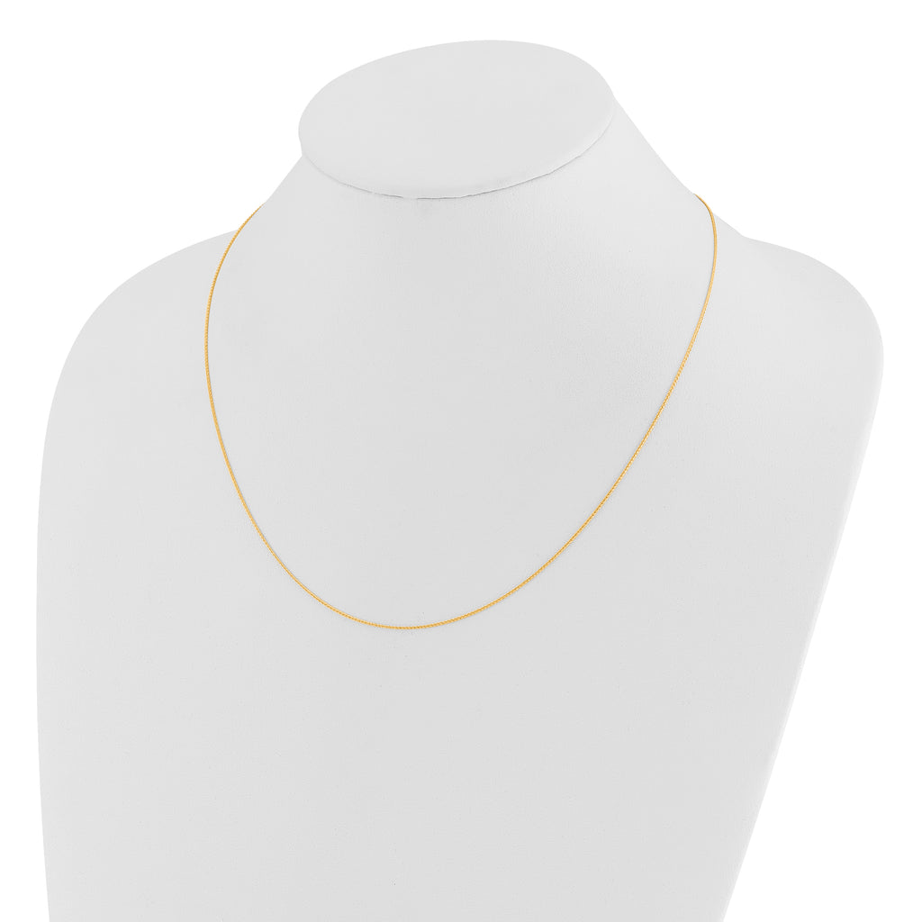 14K Adjustable .8mm D/C Wheat Chain