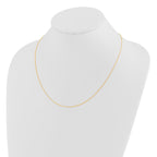 14K Adjustable .8mm D/C Wheat Chain