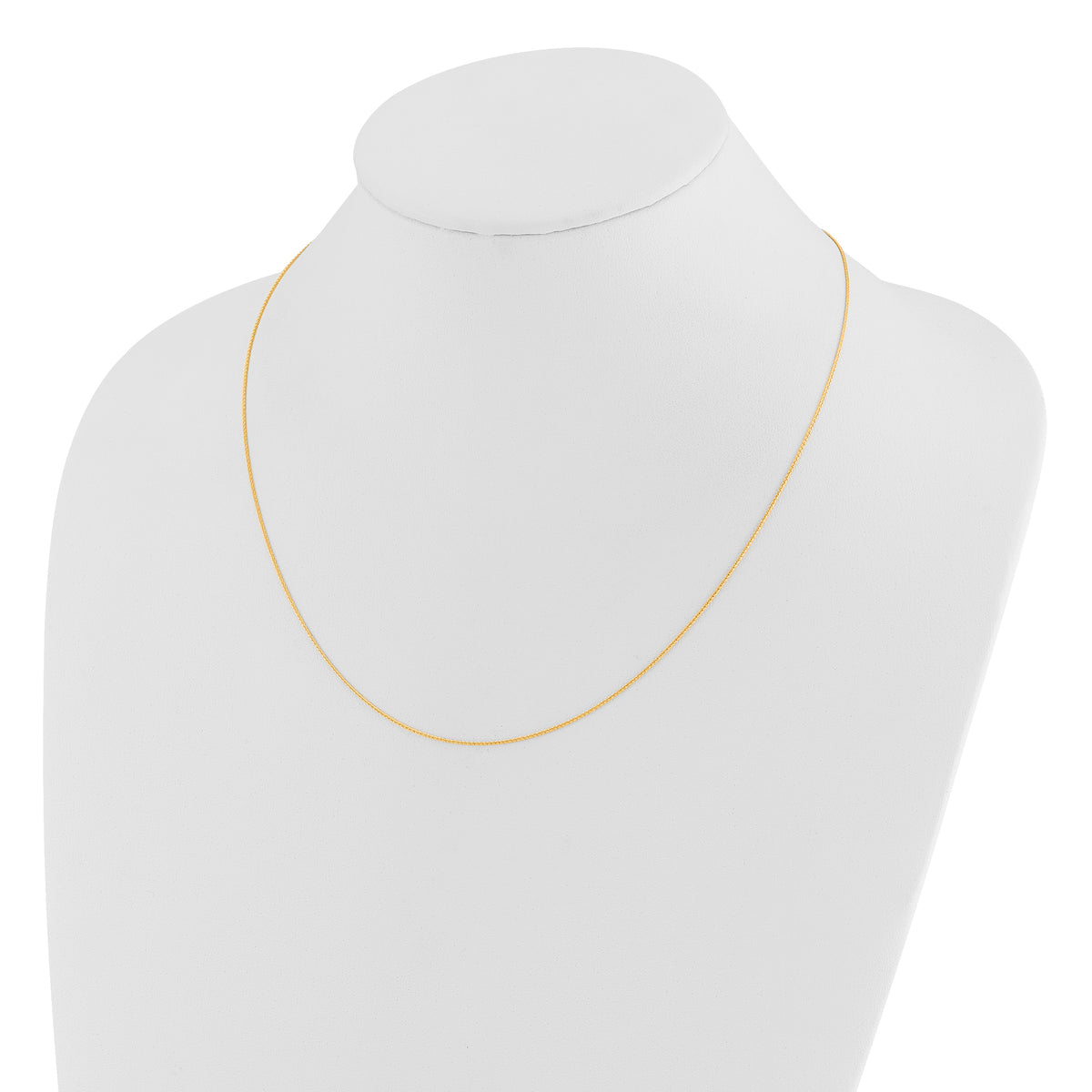 14K Adjustable .8mm D/C Wheat Chain