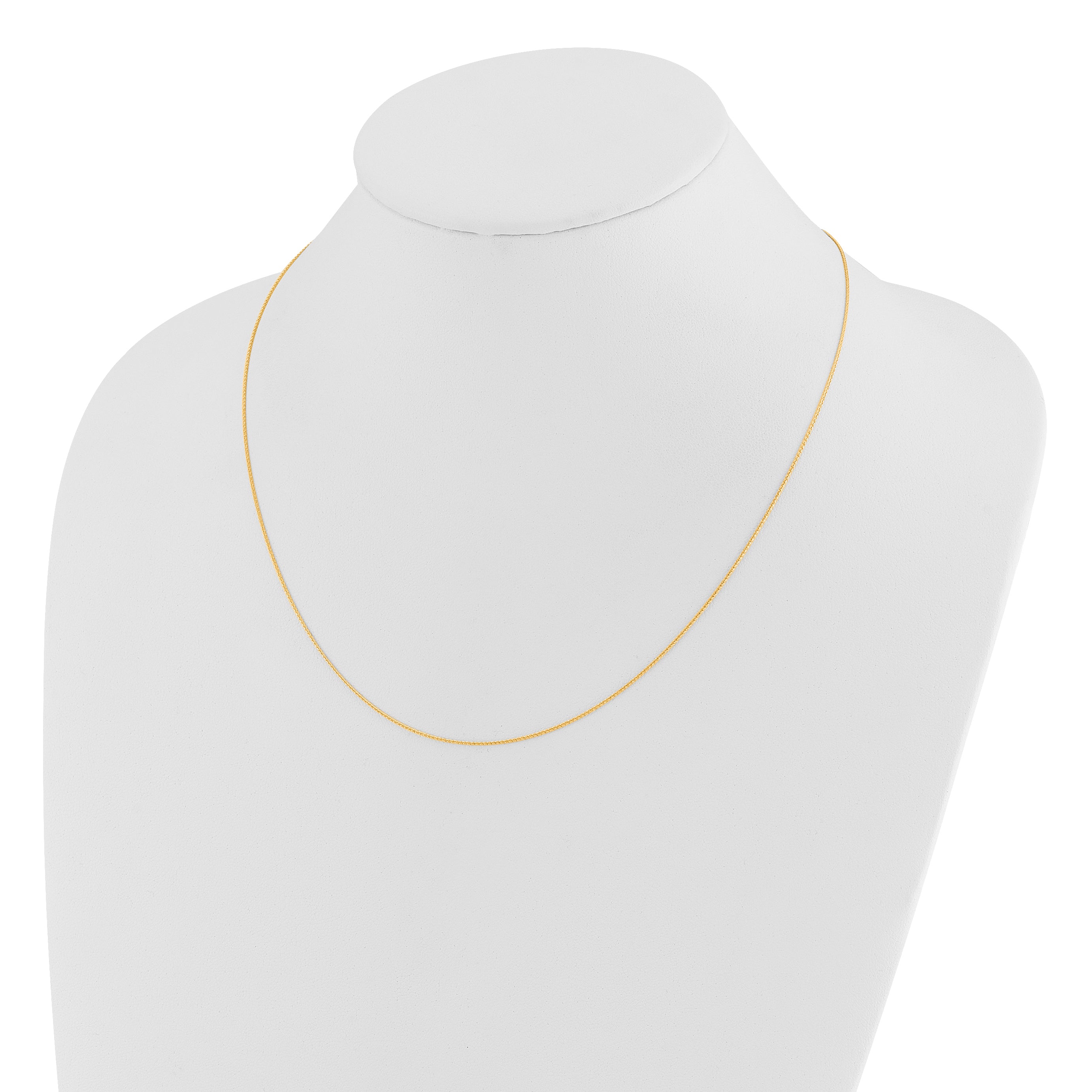 14K Adjustable .8mm D/C Wheat Chain