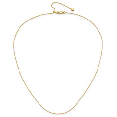 14K Adjustable .8mm D/C Wheat Chain