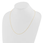 14K Adjustable .8mm D/C Wheat Chain