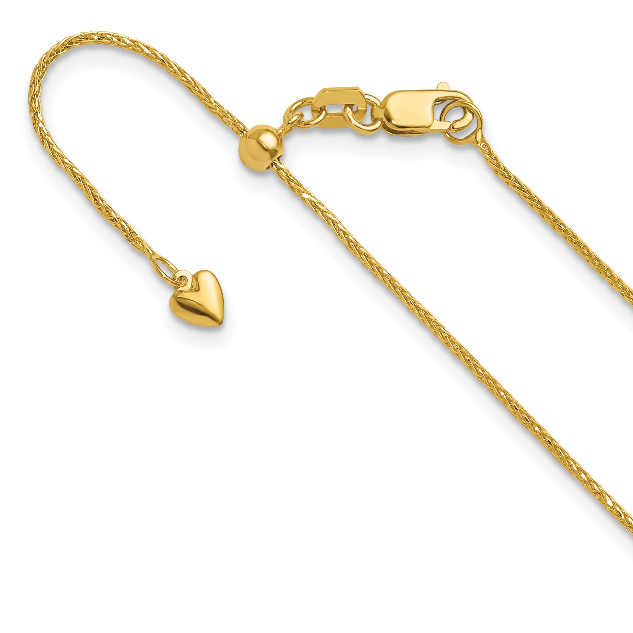14K Adjustable .95mm D/C Wheat Chain Main image