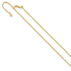 14K Adjustable 1.2mm D/C Wheat Chain