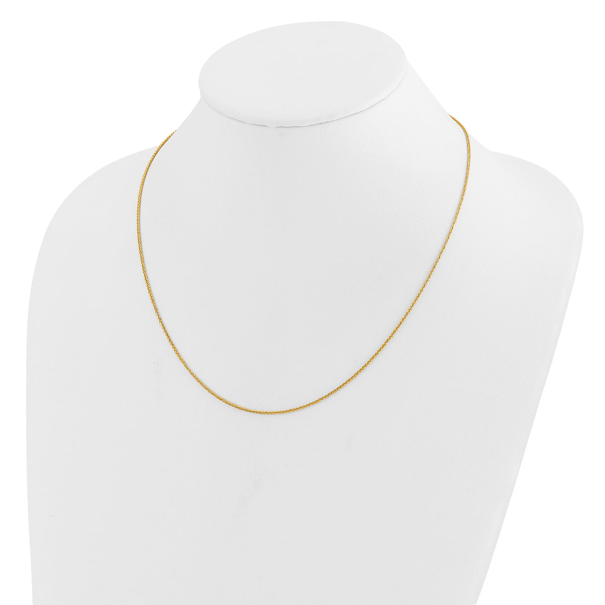 14K Adjustable 1.2mm D/C Wheat Chain