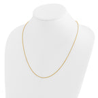 14K Adjustable 1.2mm D/C Wheat Chain