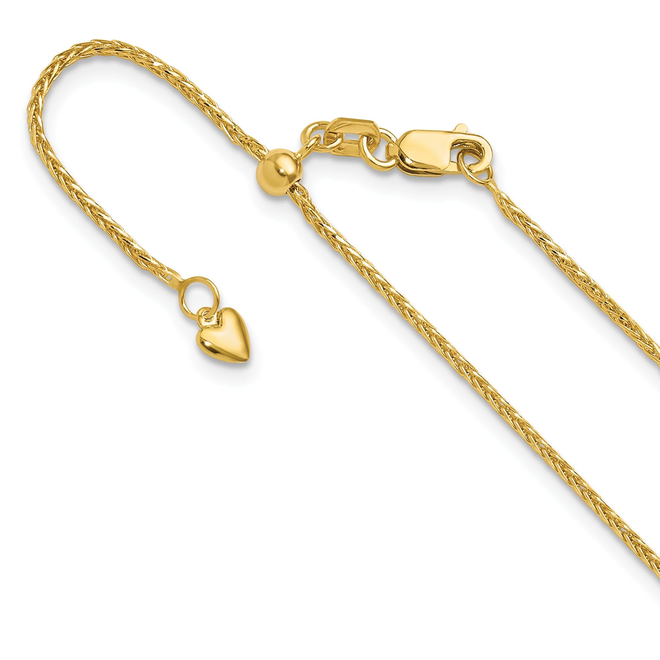 14K Adjustable 1.2mm D/C Wheat Chain Main image