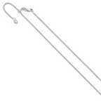 14K White Gold Adjustable 1.2mm D/C Wheat Chain