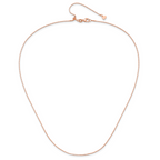 14 Karat Rose Gold Adjustable .8mm Box Chain - View 4