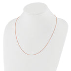 14 Karat Rose Gold Adjustable .8mm Box Chain - View 5
