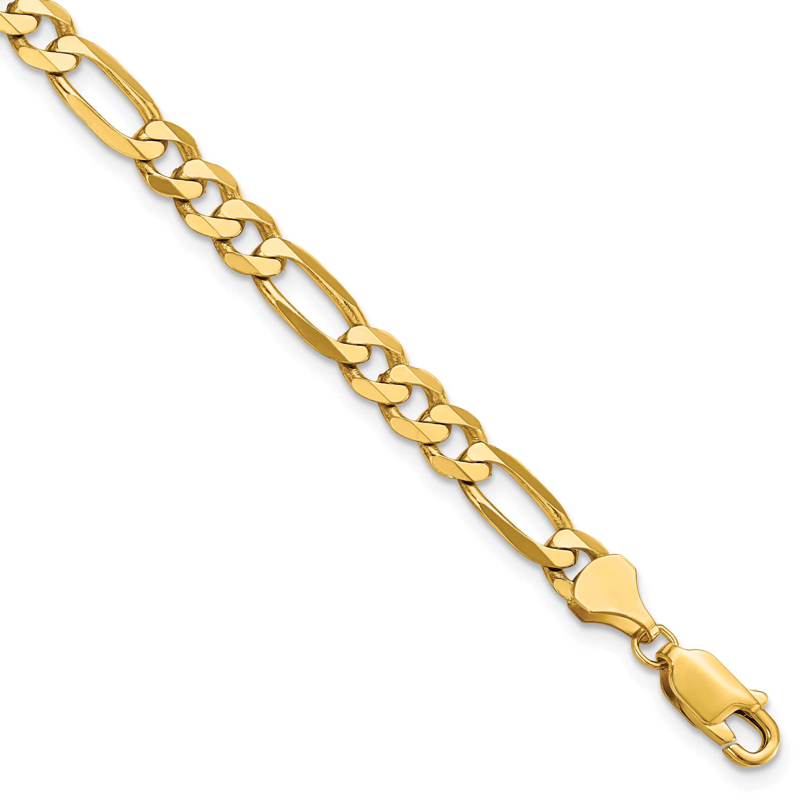 14K 5.25mm Flat Figaro Chain Main image