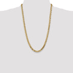 14K 7.25mm Flat Beveled Curb Chain