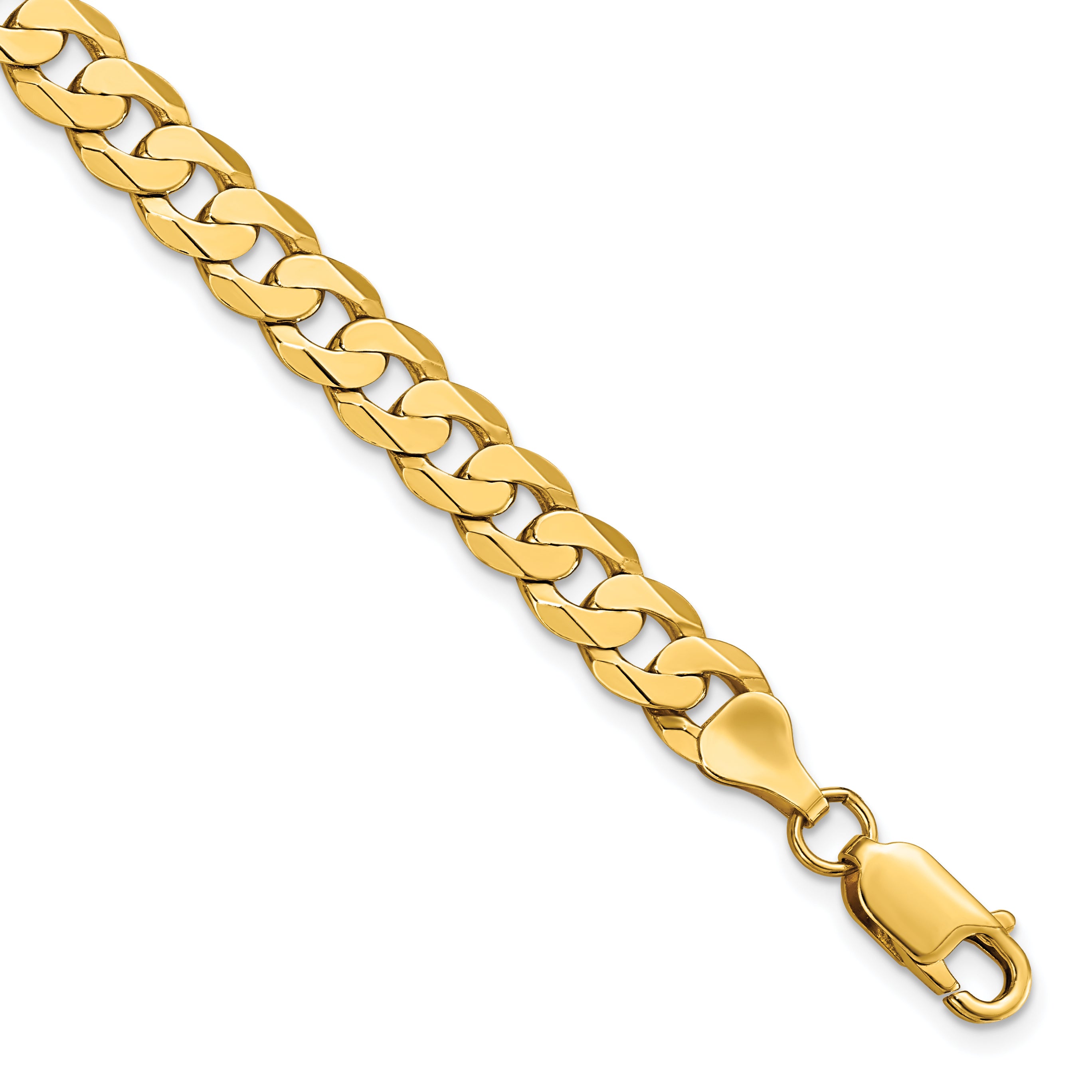 14K 7.25mm Flat Beveled Curb Chain Main image