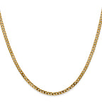 14K 2.9mm Flat Beveled Curb Chain