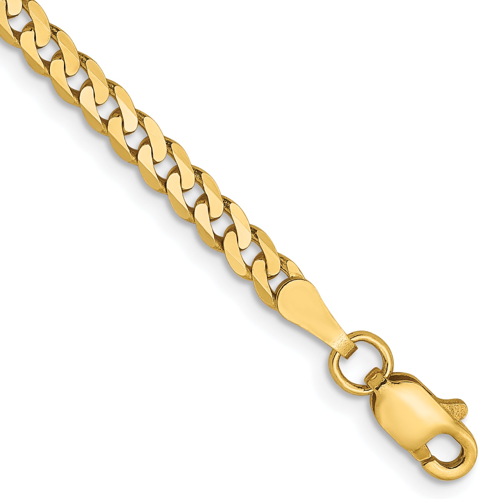 14K 2.9mm Flat Beveled Curb Chain Main image