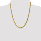 14K 4.5mm Flat Beveled Curb Chain
