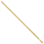 14K 4.5mm Flat Beveled Curb Chain