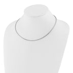 14K White Gold 2mm Round Omega Necklace