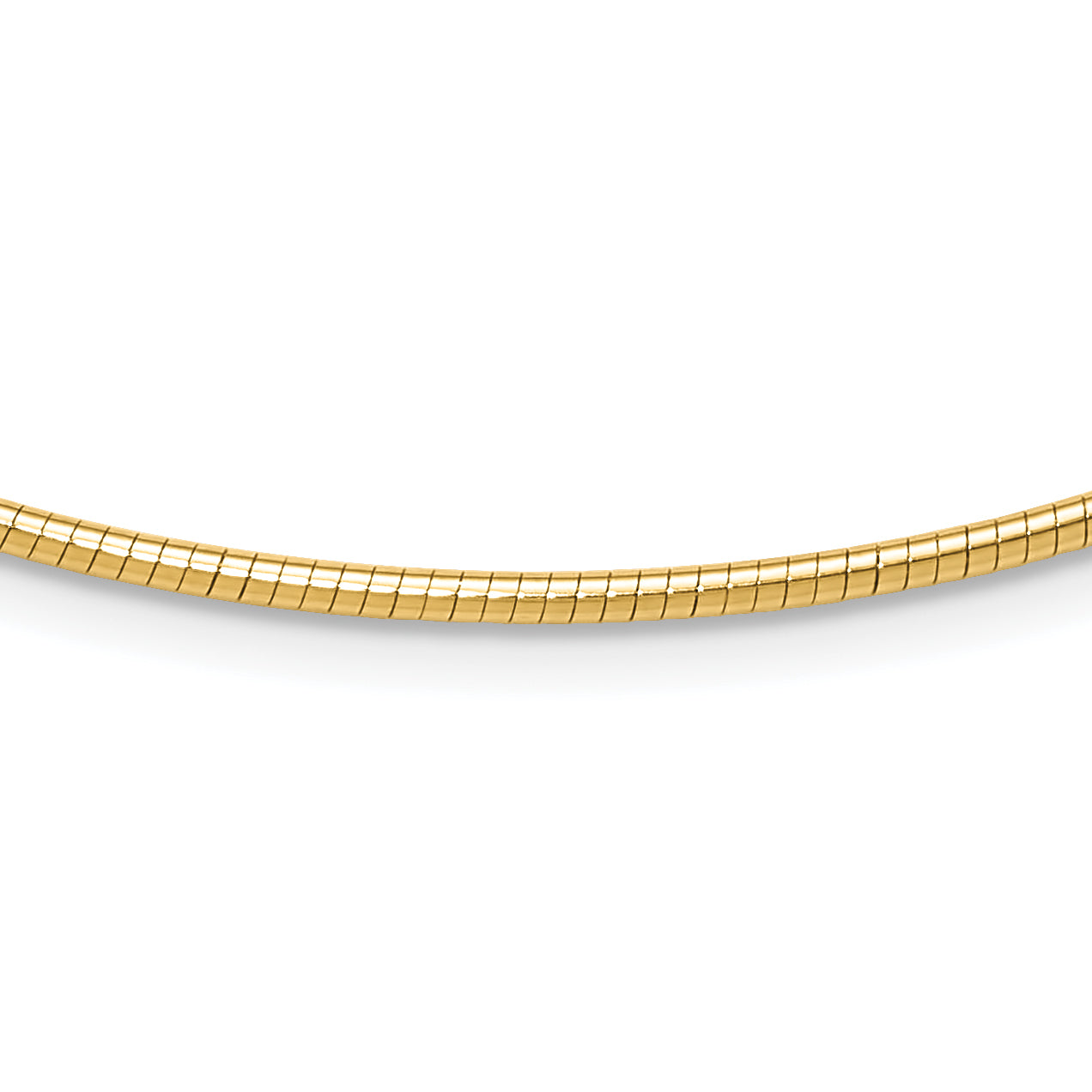 14K 2mm Round Omega Necklace Main image