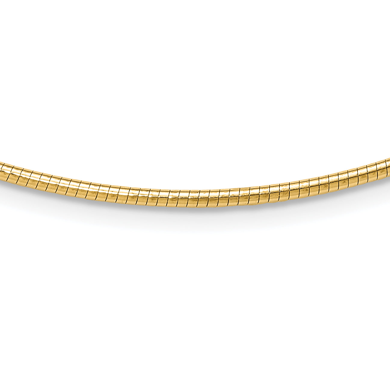 14K 2mm Round Omega Necklace Main image