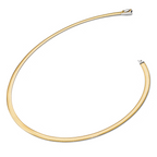 14K 4mm Two-tone Reversible Omega Necklace