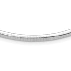 14K White Gold 4mm Domed Omega Necklace