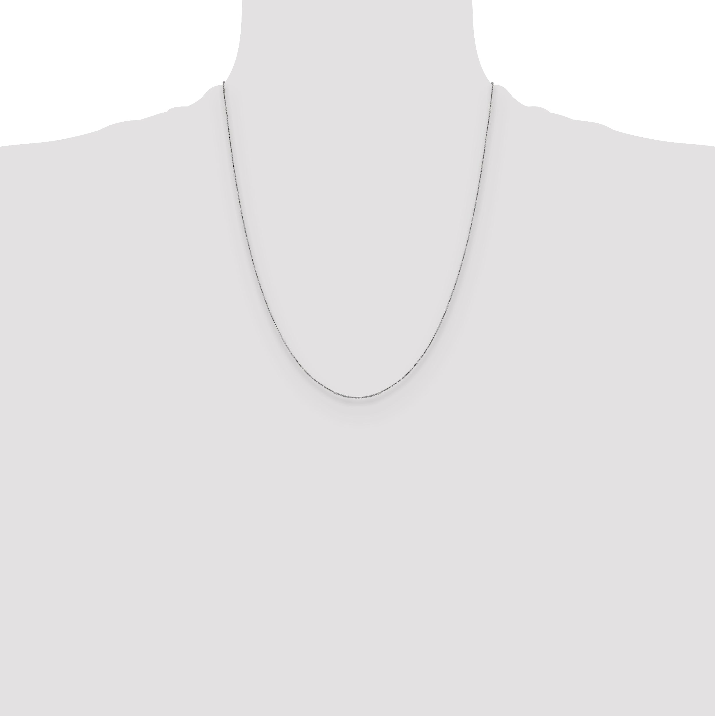 14K White Gold .85 mm D/C Cable Chain