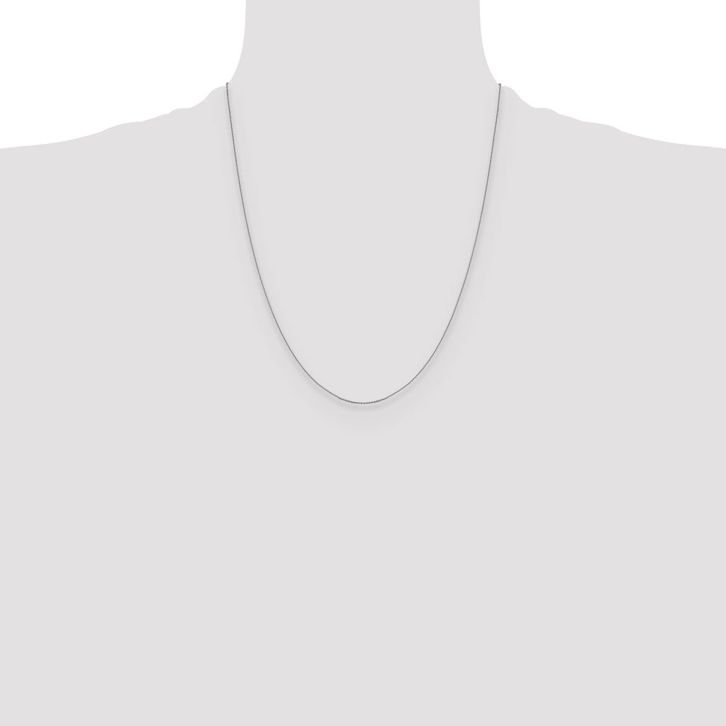 14K White Gold .85 mm D/C Cable Chain