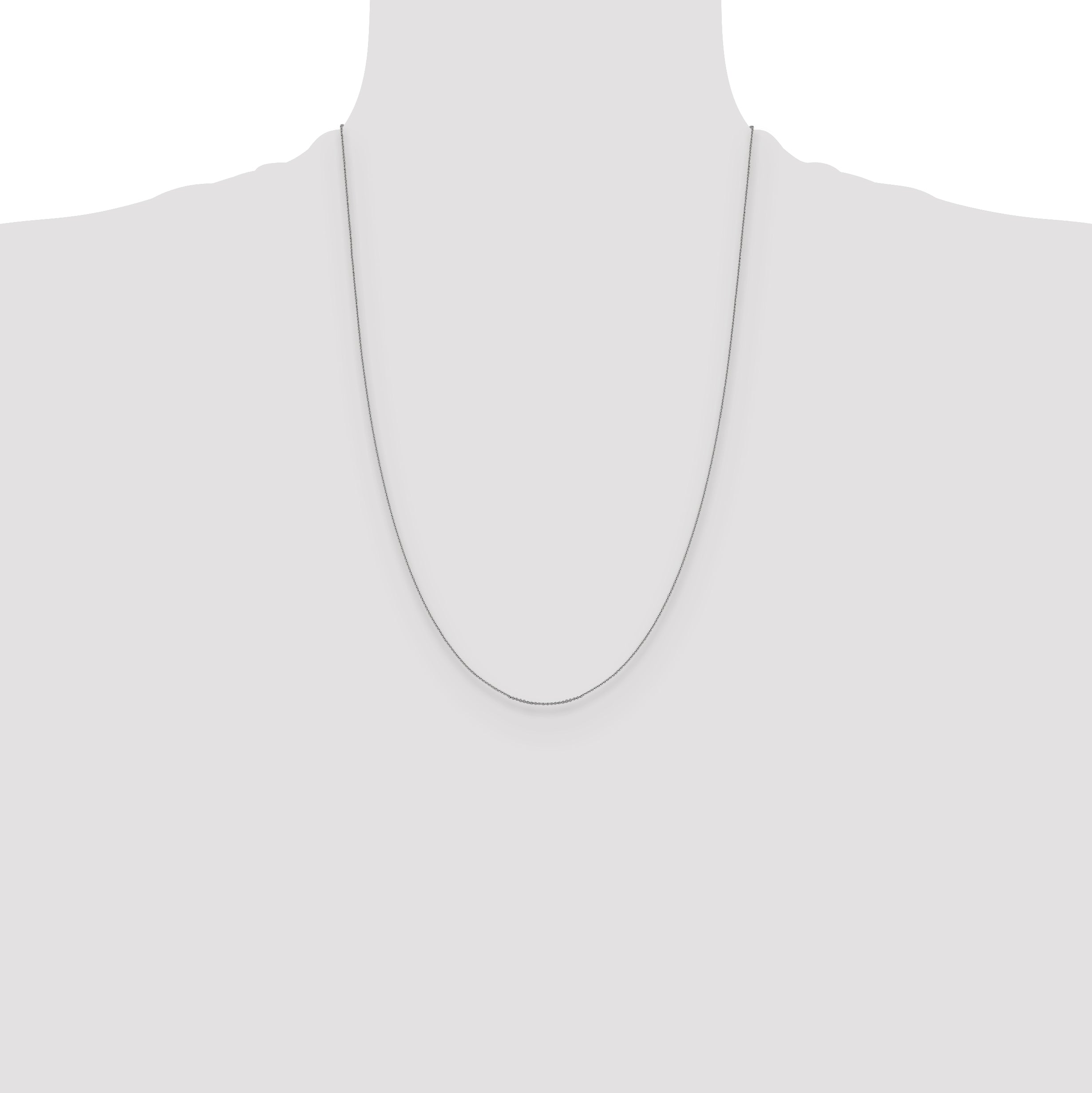 14K White Gold .85 mm D/C Cable Chain