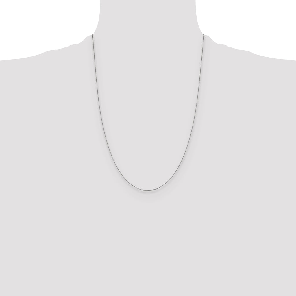 14K White Gold .85 mm D/C Cable Chain