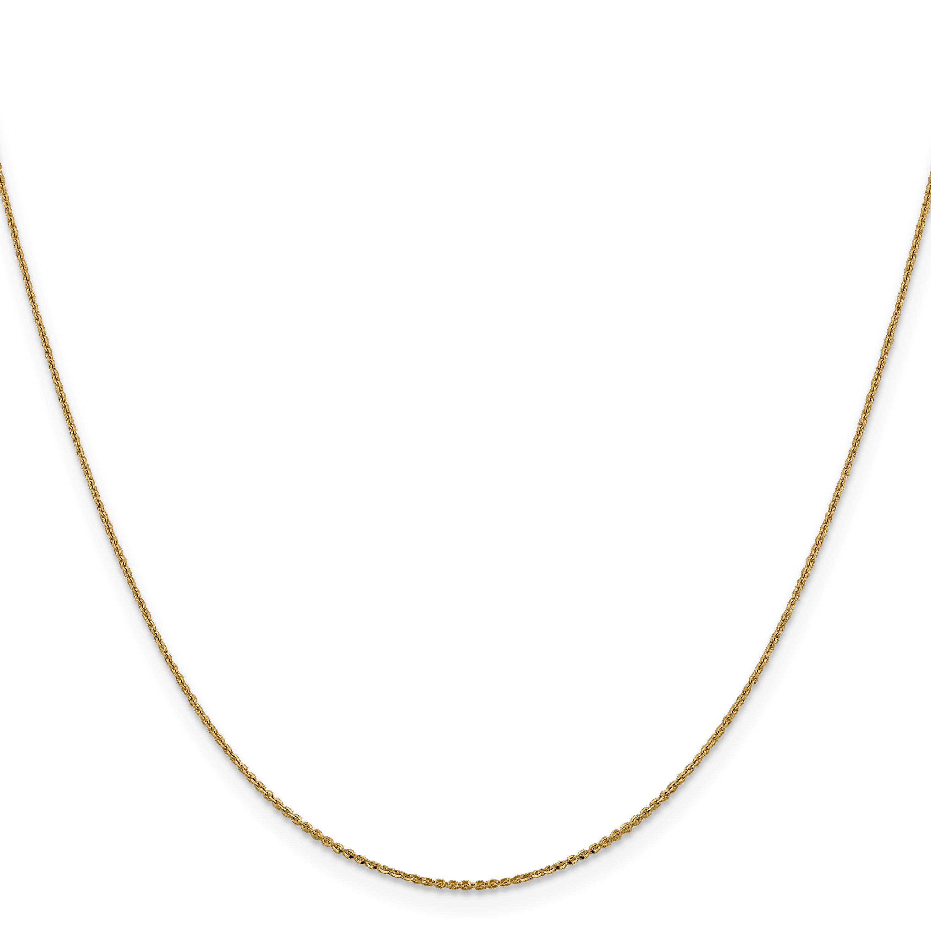 14 Karat 1.0 mm D/C Cable Chain - View 2