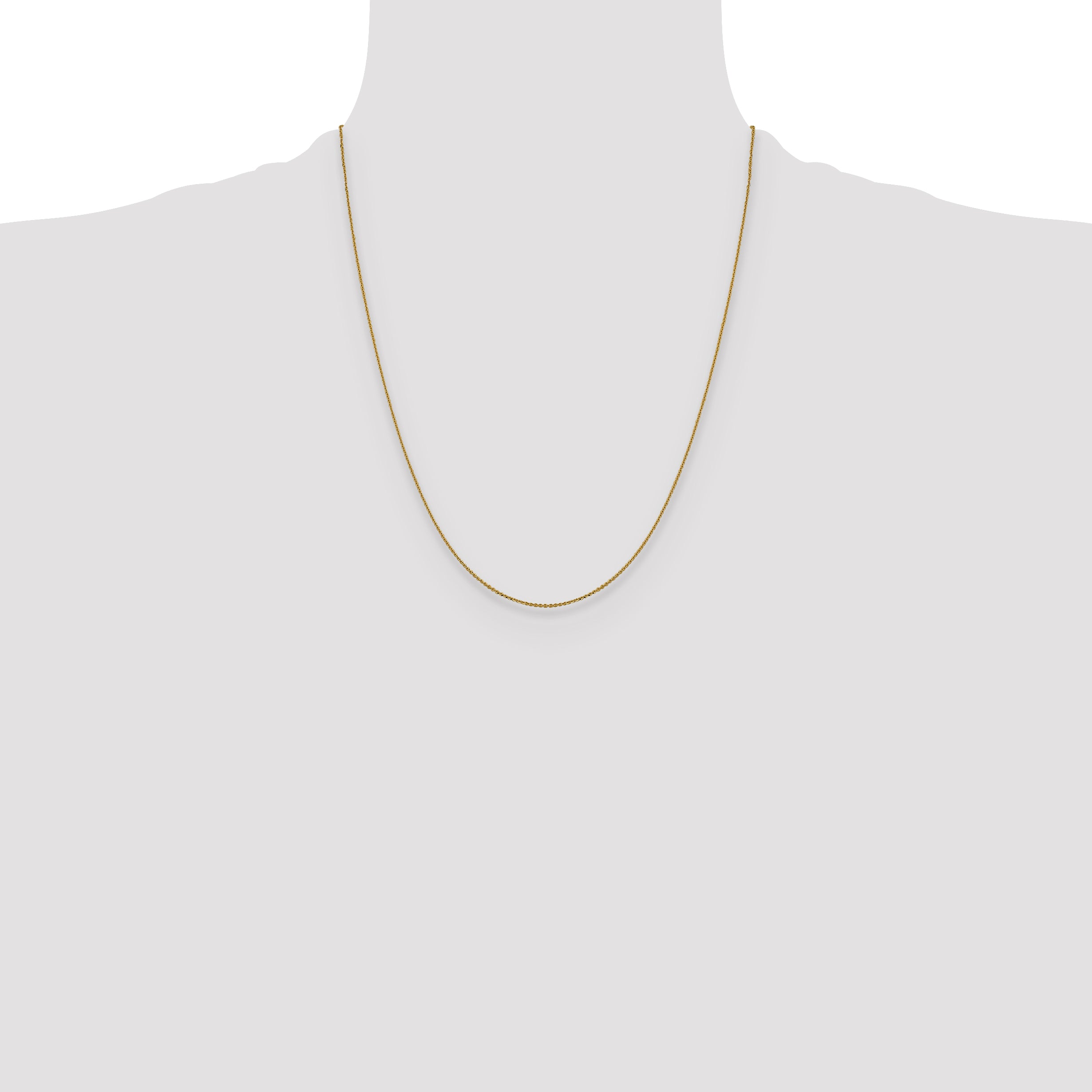14K 1.0 mm D/C Cable Chain