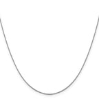 14K White Gold 1.0 mm D/C Cable Chain
