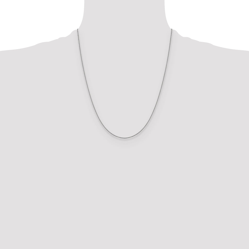 14K White Gold 1.0 mm D/C Cable Chain