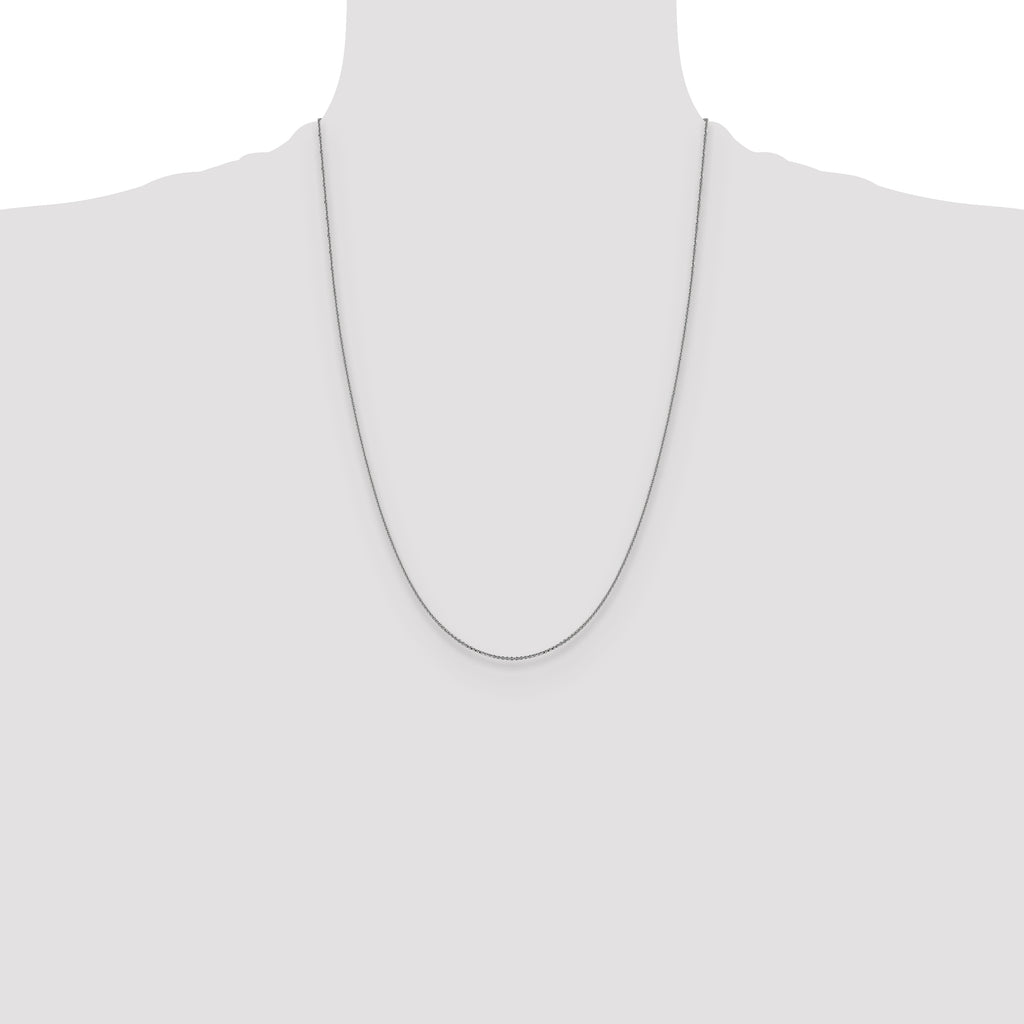 14K White Gold 1.0 mm D/C Cable Chain