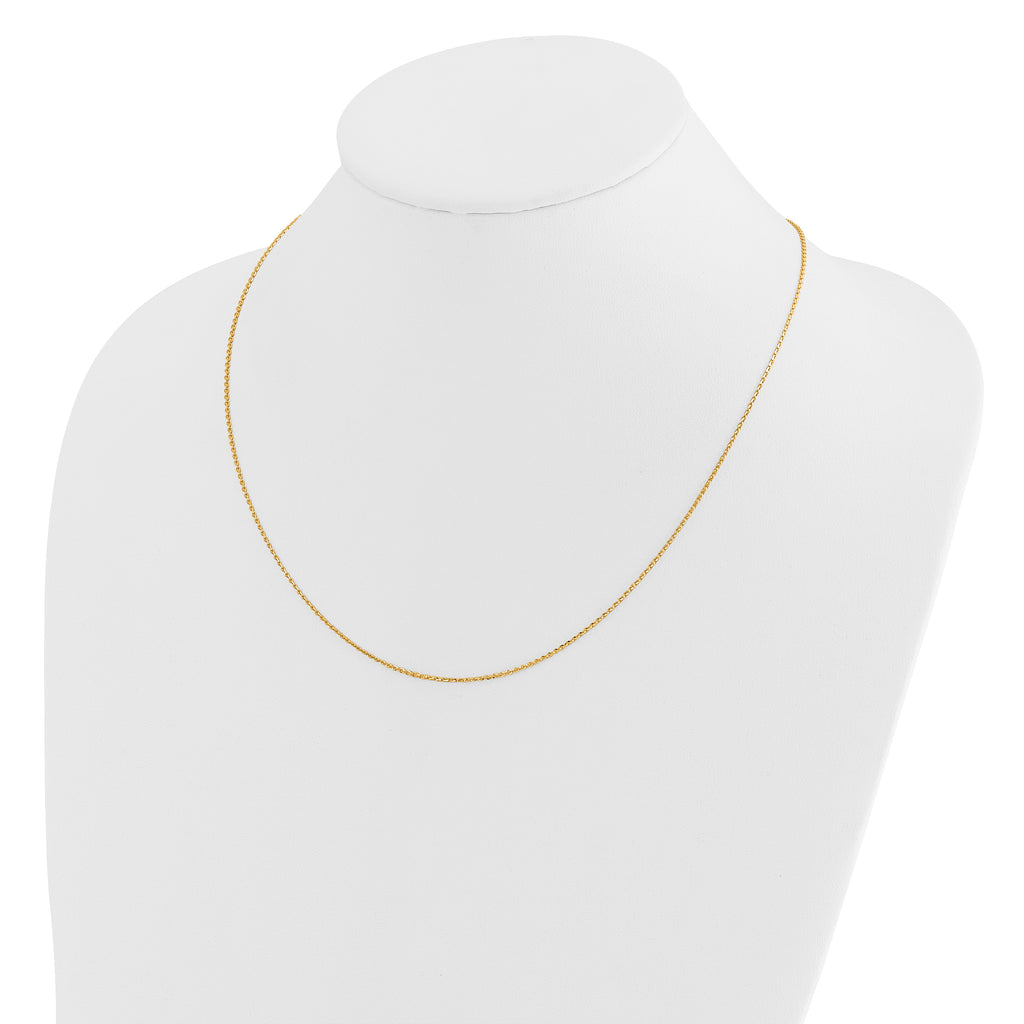 14K Adjustable 1.15mm D/C Oval Link Chain