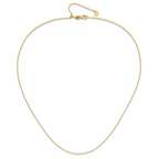 14K Adjustable 1.15mm D/C Oval Link Chain
