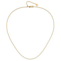 14K Adjustable 1.15mm D/C Oval Link Chain