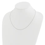 14K White Gold Adjustable 1mm D/C Open Franco Chain