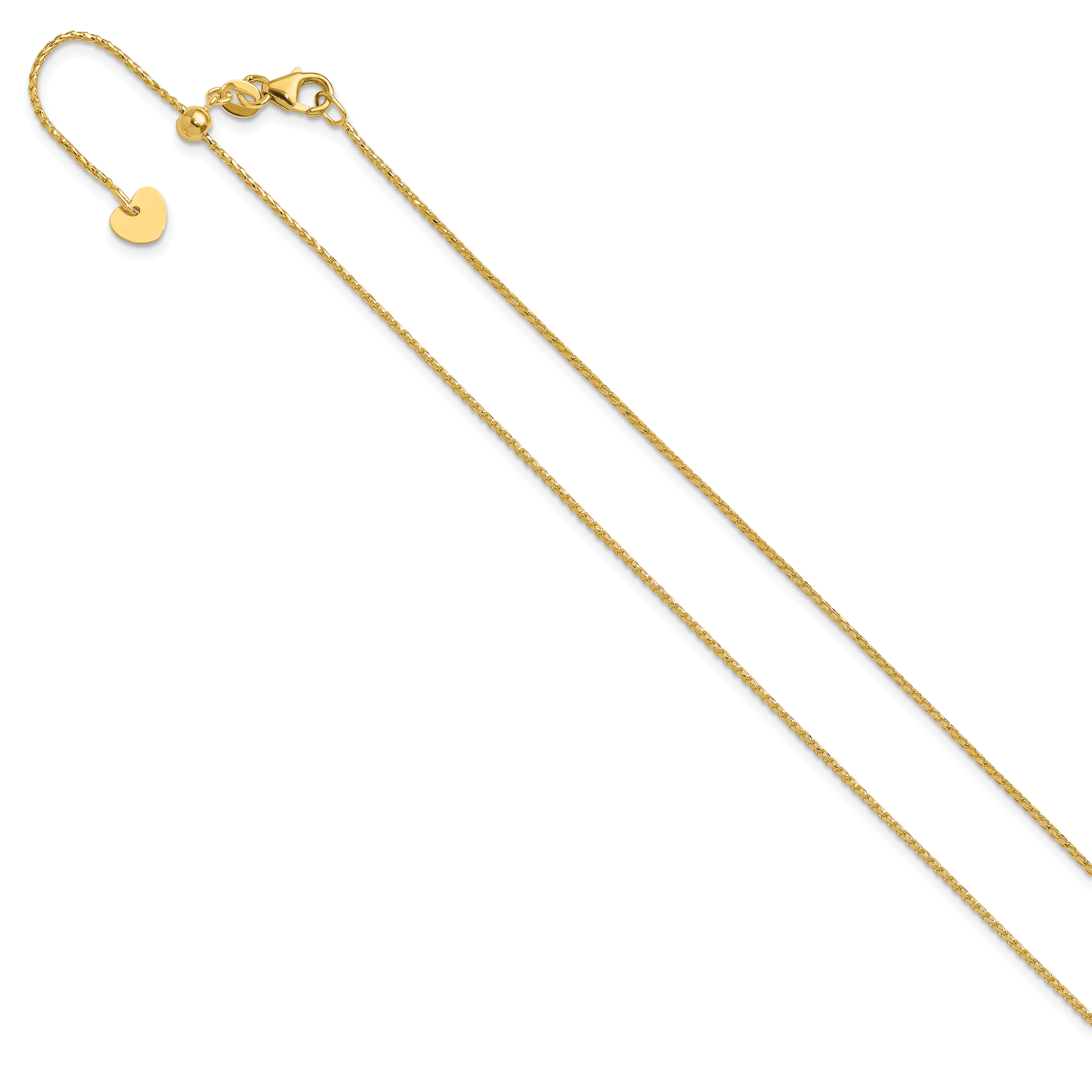 14K Adjustable 1mm D/C Open Franco Chain Secondary image