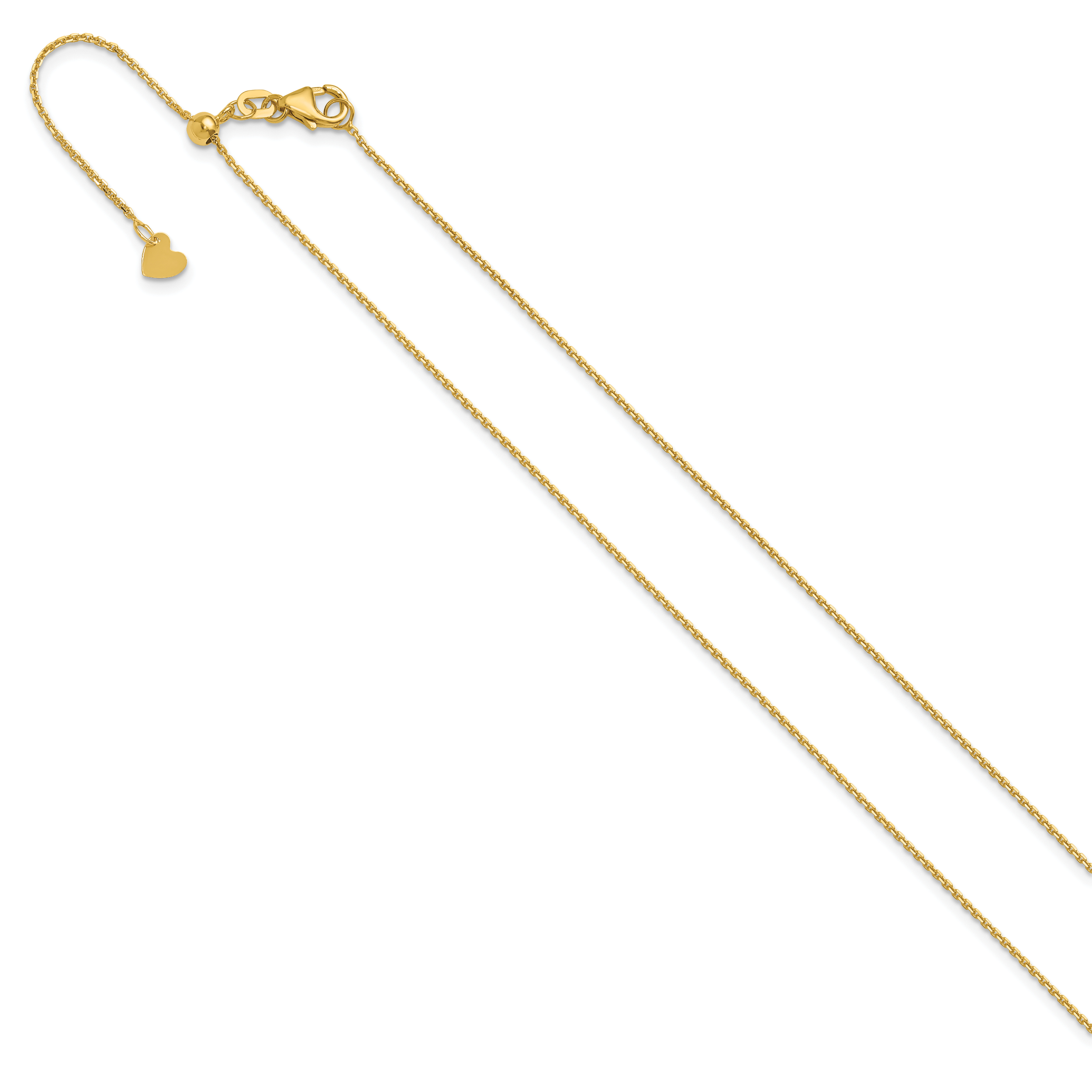 14K Adjustable  1.1mm D/C Cable Chain Secondary image
