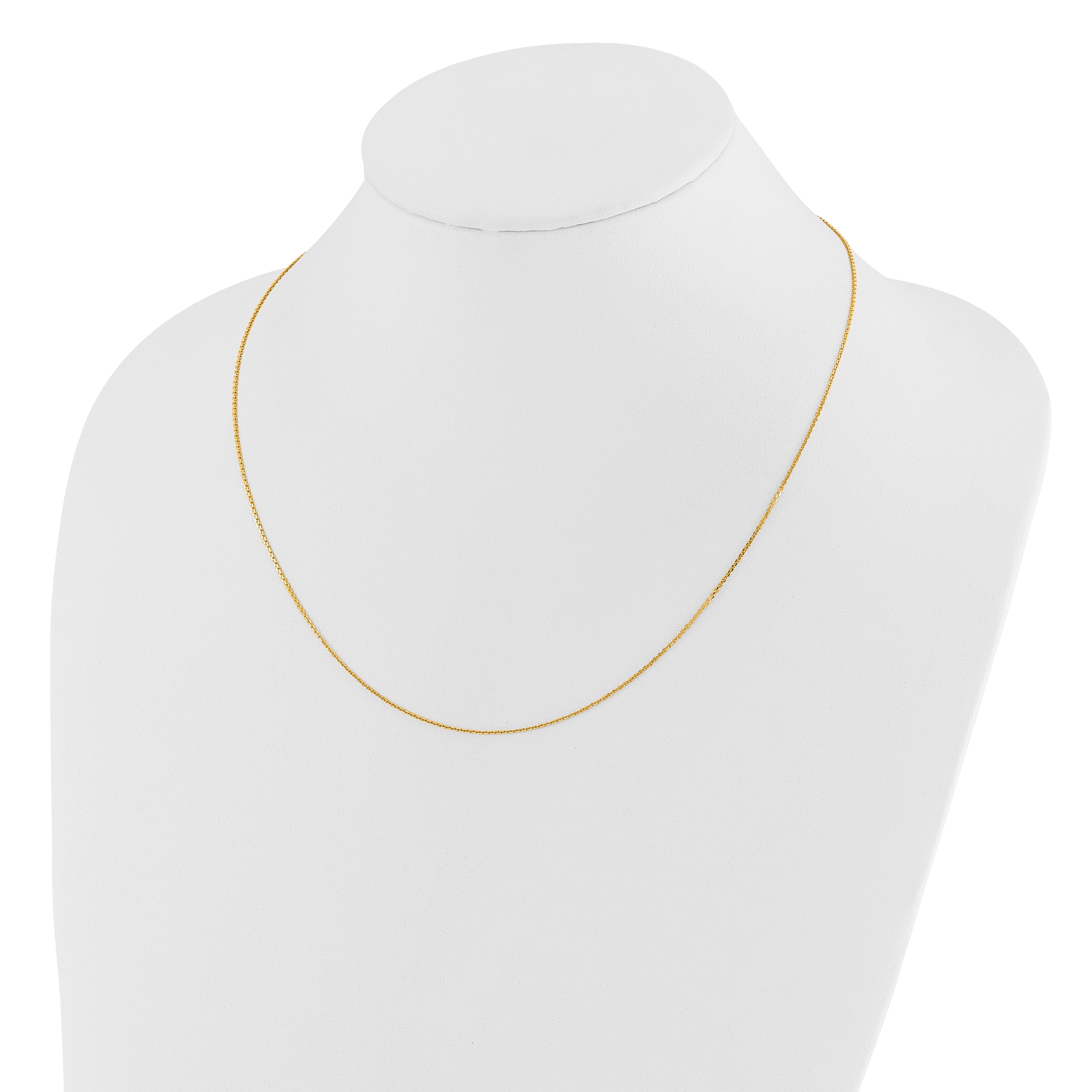 14K Adjustable  1.1mm D/C Cable Chain